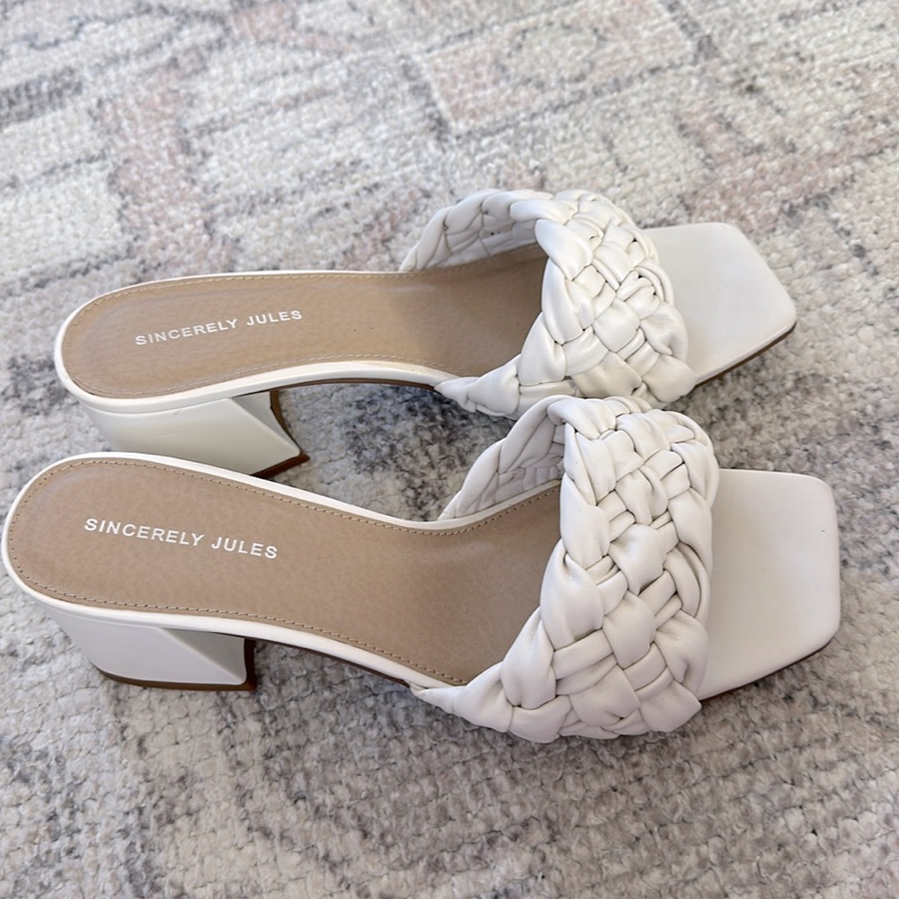 Sincerely Jules White Braided sandals size 9.5